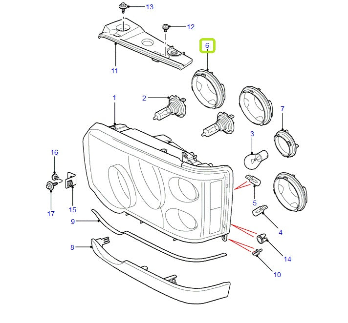 Cover - Bulb - GENUINE LAND ROVER