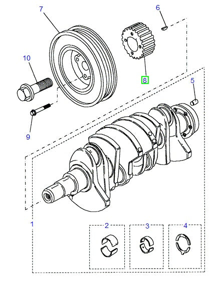 Gear - crankshaft - ORIGINAL LAND ROVER