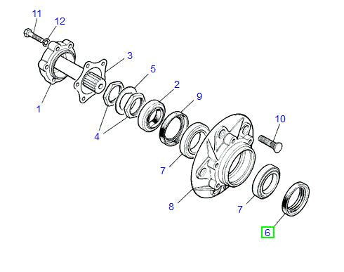Retén cubo delantero/trasero - Interior - AG PARTS