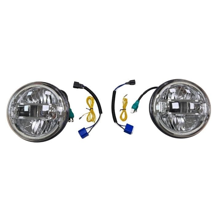 Pareja Faros Delanteros LED 7" - Fondo Plata - AG PARTS