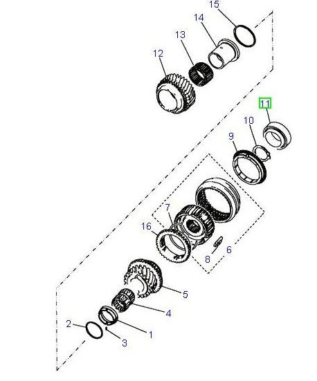 Roulement conique - arbre principal / arbre primaire DC R-380 - ORIGINAL LAND ROVER