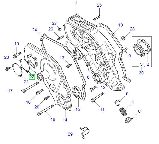 Gasket Front Plate - GENUINE LAND ROVER