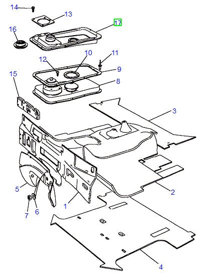 COVER - TRANSM. GEAR LEVER APERTURE - ORIGINAL LAND ROVER