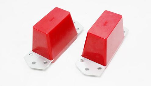 Goma tope suspensión - Poliuretano - 6 Agujeros (pareja) + Altura de la goma 8 cm - TERRAFIRMA