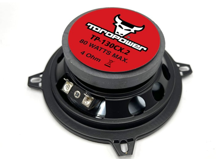 Ensemble de Deux Haut-parleurs - 5"/130mm - 80W Max - 50W RMS - Universel - TORO POWER