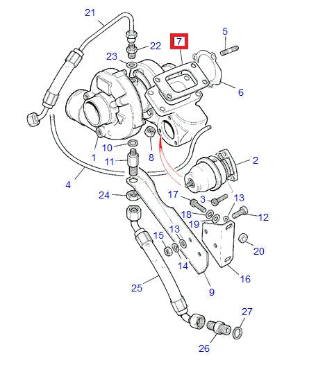 Turbocharger Gasket - Manifold - ORIGINAL LAND ROVER