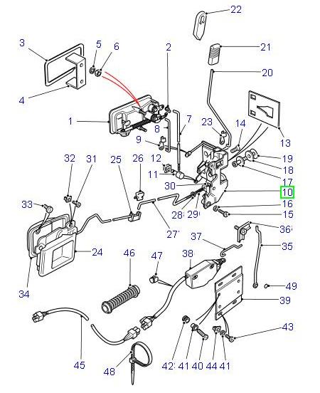 Cerradura delantera - Lado Derecho - ALLMAKES