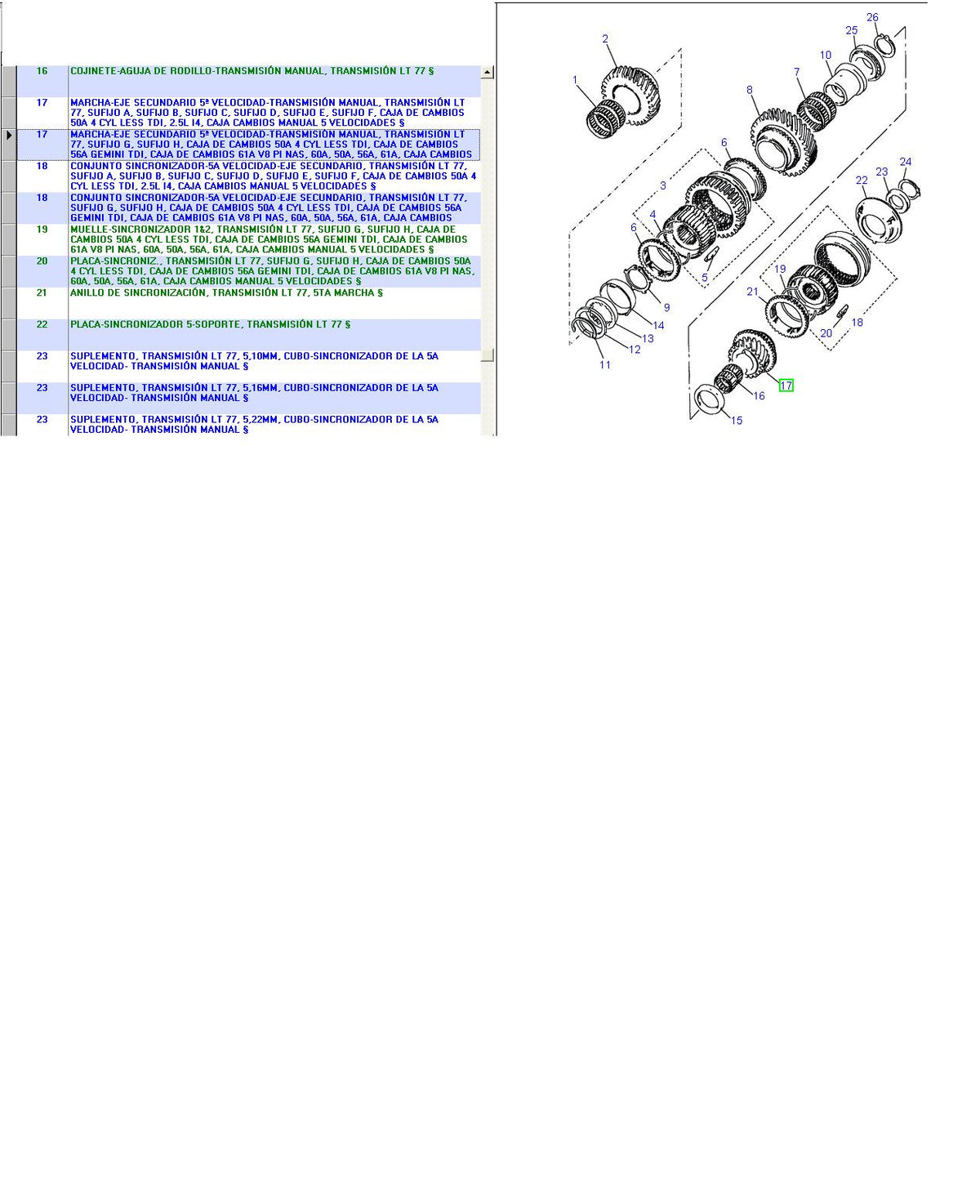 Engrane 5ª - ALLMAKES