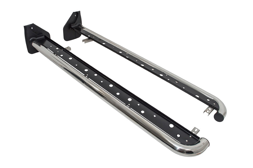 Estribo Lateral Runner - Tubular en Acero Inoxidable - Pisante Negro - ALLMAKES