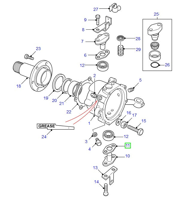 Junta pasador rótula - Eje Delantero - AG PARTS