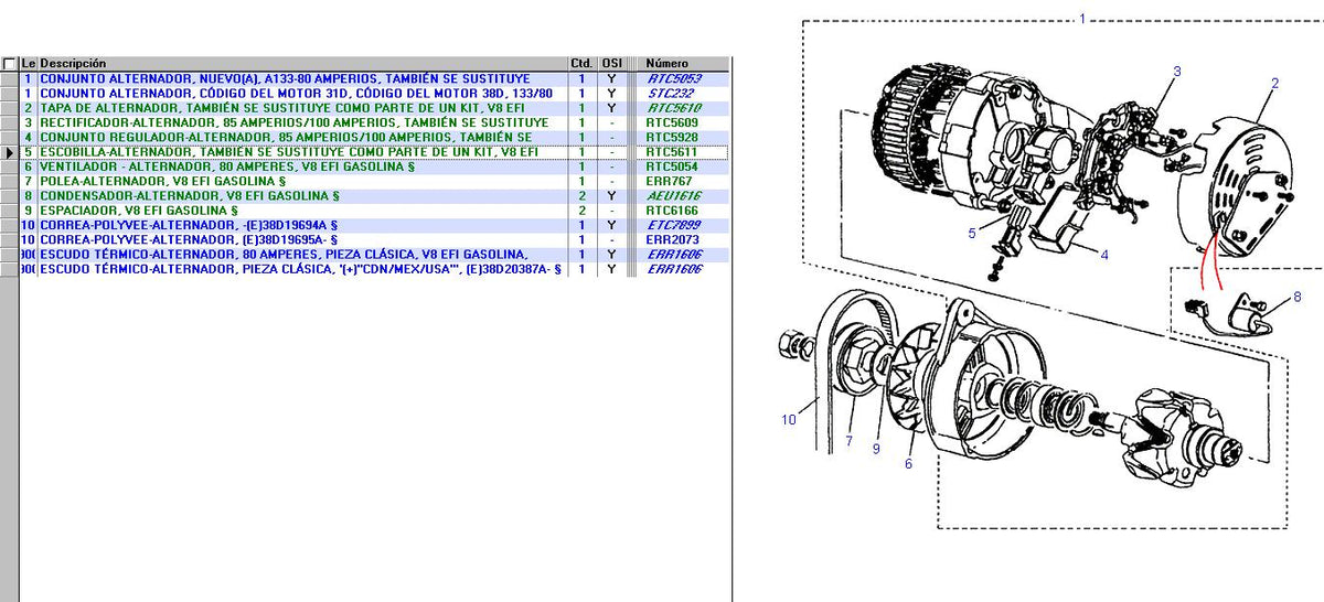 Alternador V8 EFI - ALLMAKES