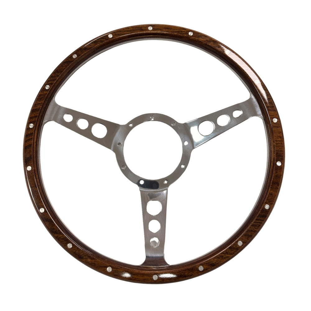 14" Woodrim Steering Wheel - PCD 100mm - MOUNTNEY