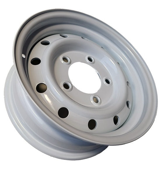 Llanta HD Acero (Wolf) 6.5x16 Blanca OFFSET = +20 - RAPTOR