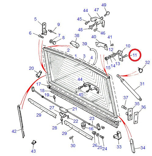 Tornillo Cristal Trasero (10 unidades) - ALLMAKES