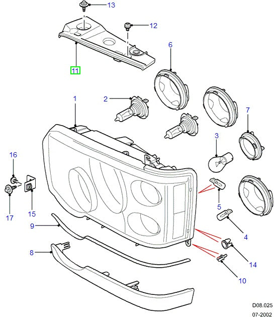 Headlamp Insulation Cover - left - ORIGINAL LAND ROVER