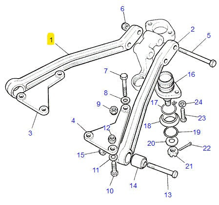 Arm Rear Suspension RH - ORIGINAL LAND ROVER
