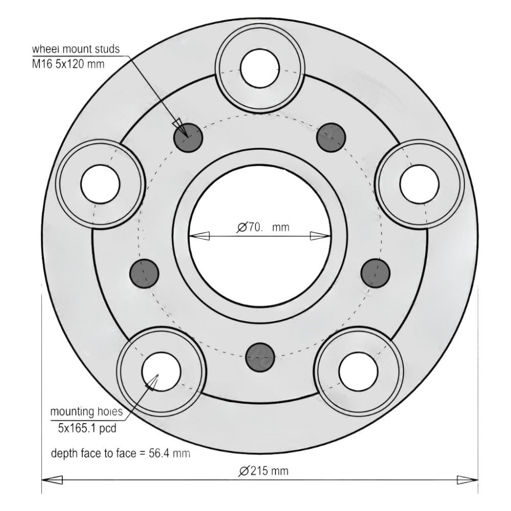 Adaptador de Rueda — Separador 50 mm para montar llantas Range Rover P38 en Defender / Discovery / Classic - AG PARTS