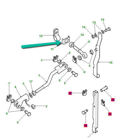 Securer - Transfer Lever - GENUINE LAND ROVER