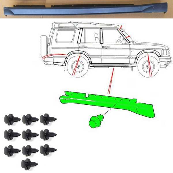 Acabado Umbral - Lado de la Carrocería - Lado Izquierdo - Con Faldones Traseros - ORIGINAL LAND ROVER