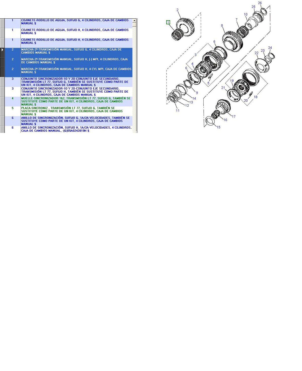 Engrane 2ª - 27 dientes