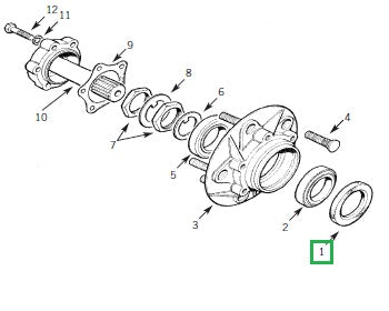 Joint de moyeu avant - arrière 8mm - EUROSPARE