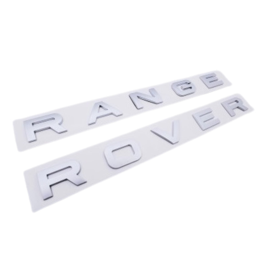 Anagrama "RANGE ROVER" - Delantero/Trasero - Color Plata Mate - AG PARTS