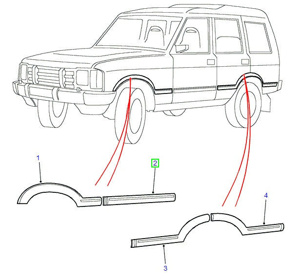 Rubbing Strip Fr Door RH - ORIGINAL LAND ROVER
