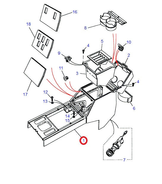 Consola Inferior con Caja de Cassettes - AG PARTS