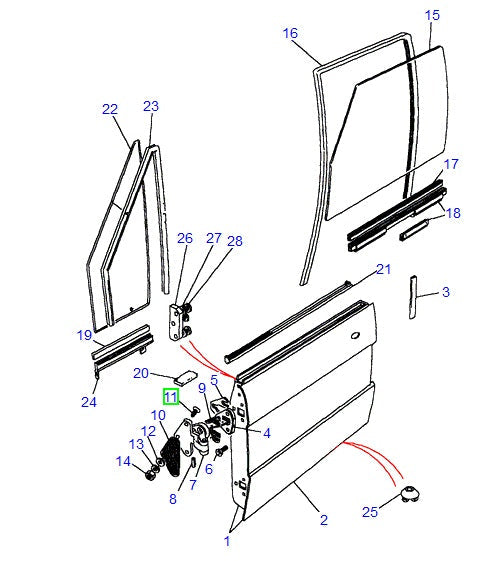 Bolt - Hinge To Door - ALLMAKES