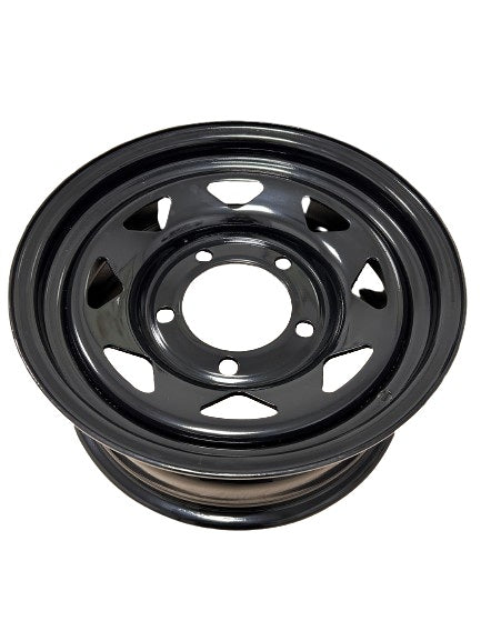 Llanta Negra Triangular con Brillo - 8 agujeros - 16x7 - ET08 - AG PARTS