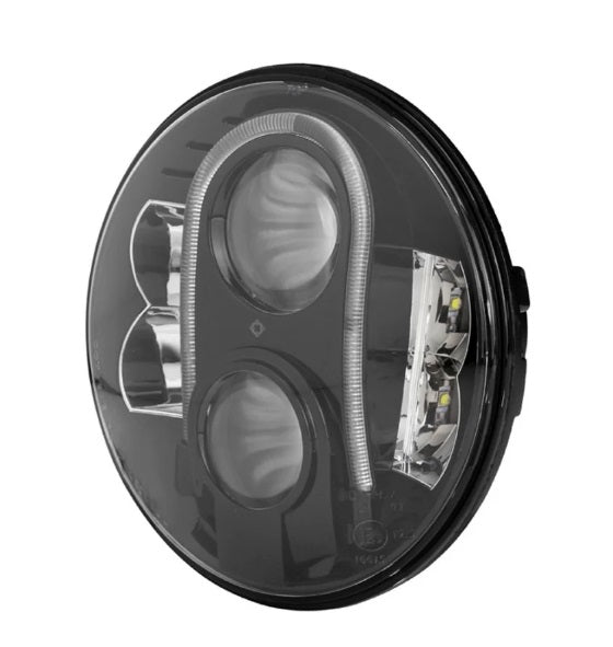 Pareja de faros delanteros LED 7" - R10 - Fondo negro - AG PARTS
