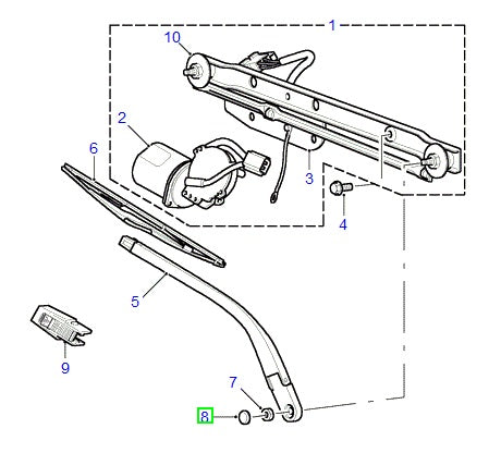 Tapón Brazo de Limpia - ORIGINAL LAND ROVER