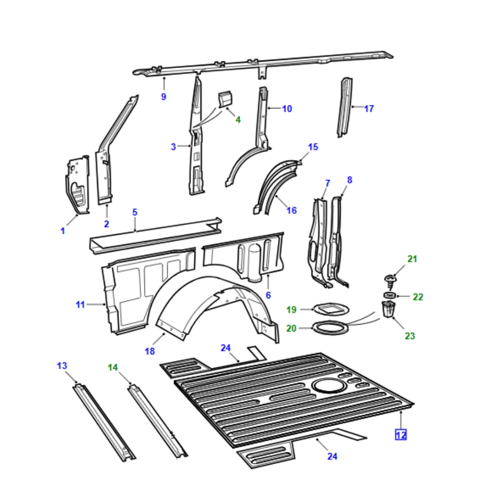 Floor Panel - Rear Interior - AG PARTS - AG PARTS 4x4