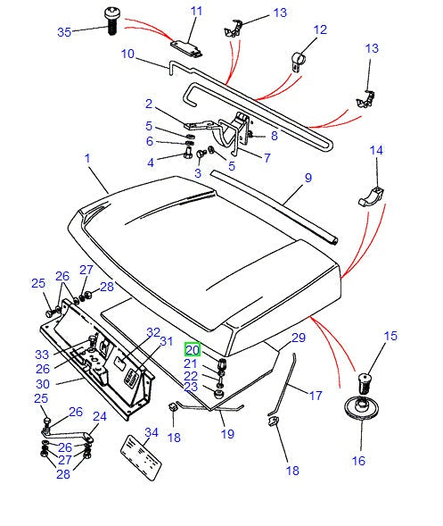 Retainer - Bonnet Buffer - GENUINE LAND ROVER