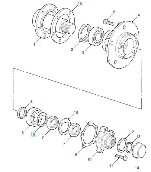 Douille de rondelle - Essieu avant - AG PARTS