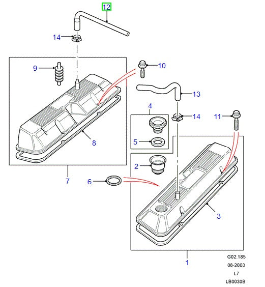 Manchon flexible - Couvercles de culbuteurs à la chambre à air - ALLMAKES