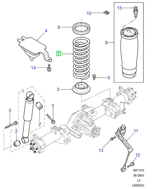 Rear Spring-Coil Brown / Orange - ALLMAKES