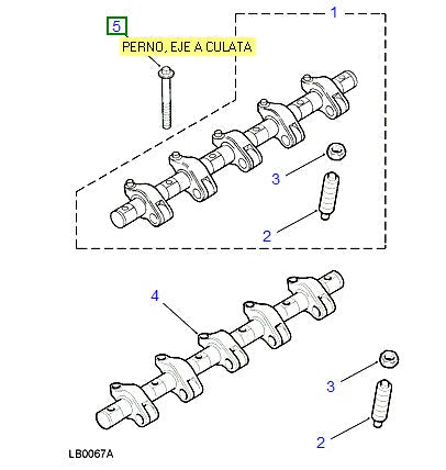 Perno eje a culata TD5 - ALLMAKES