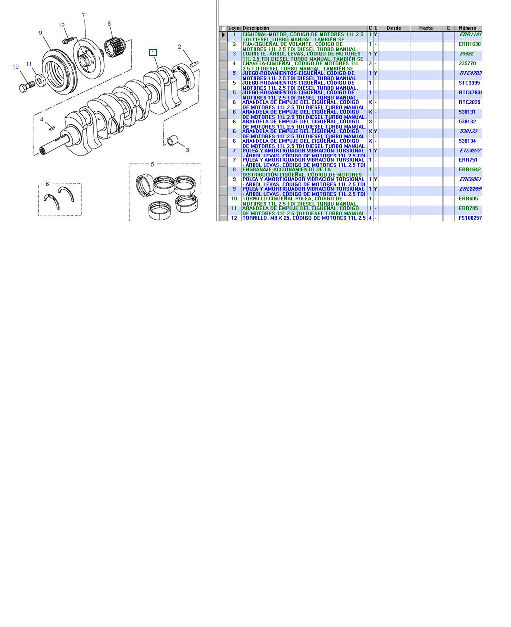 Vilebrequin 2,5 MOTEUR 200 - ALLMAKES