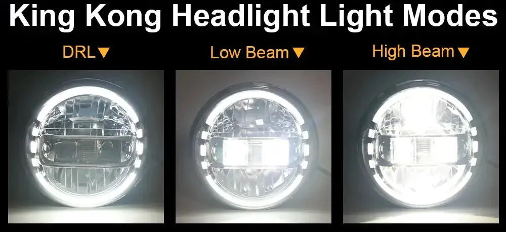 Pareja de Faros Delanteros LED 7" - Modelo King Kong - R10 - AG PARTS