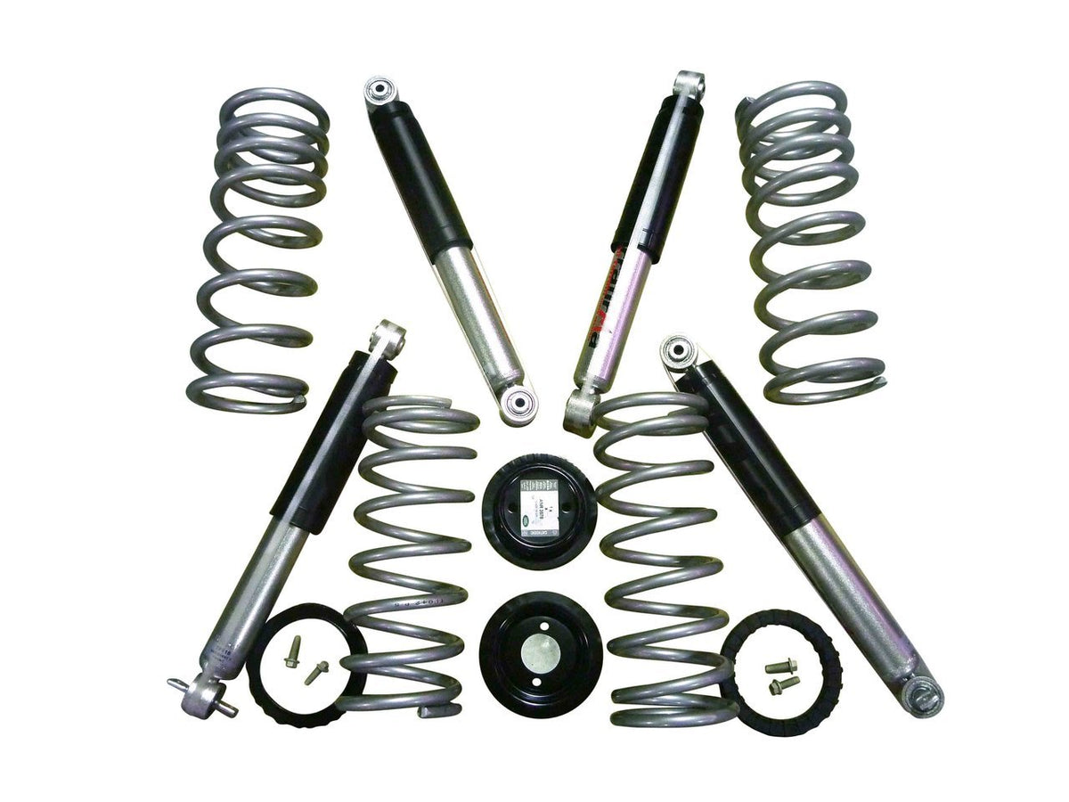 Kit Conversión Muelles + 2" - Incluye Pareja de Muelles Delanteros y Traseros y Amortiguadores ALL TERRAIN estandar - TERRAFIRMA