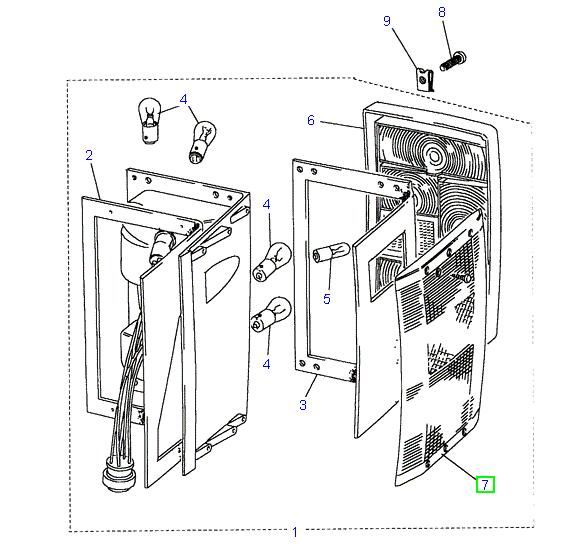 Ampoule latérale de feu arrière - côté droit - AG PARTS