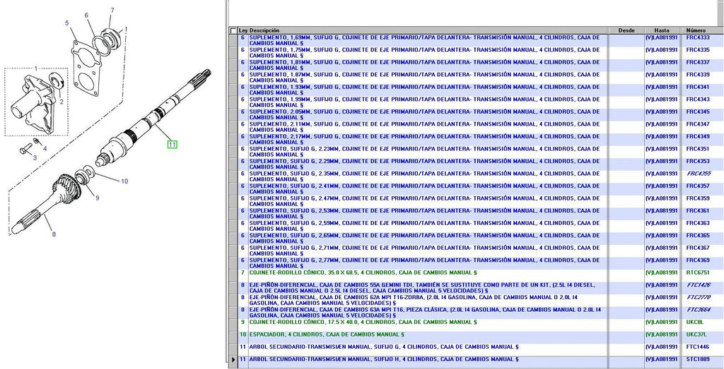Mainshaft - PR2 ALLMAKES