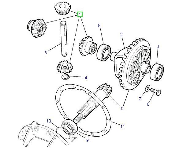 Kit d'engrenage différentiel - 10 cannelures - 16/9 dents - ALLMAKES