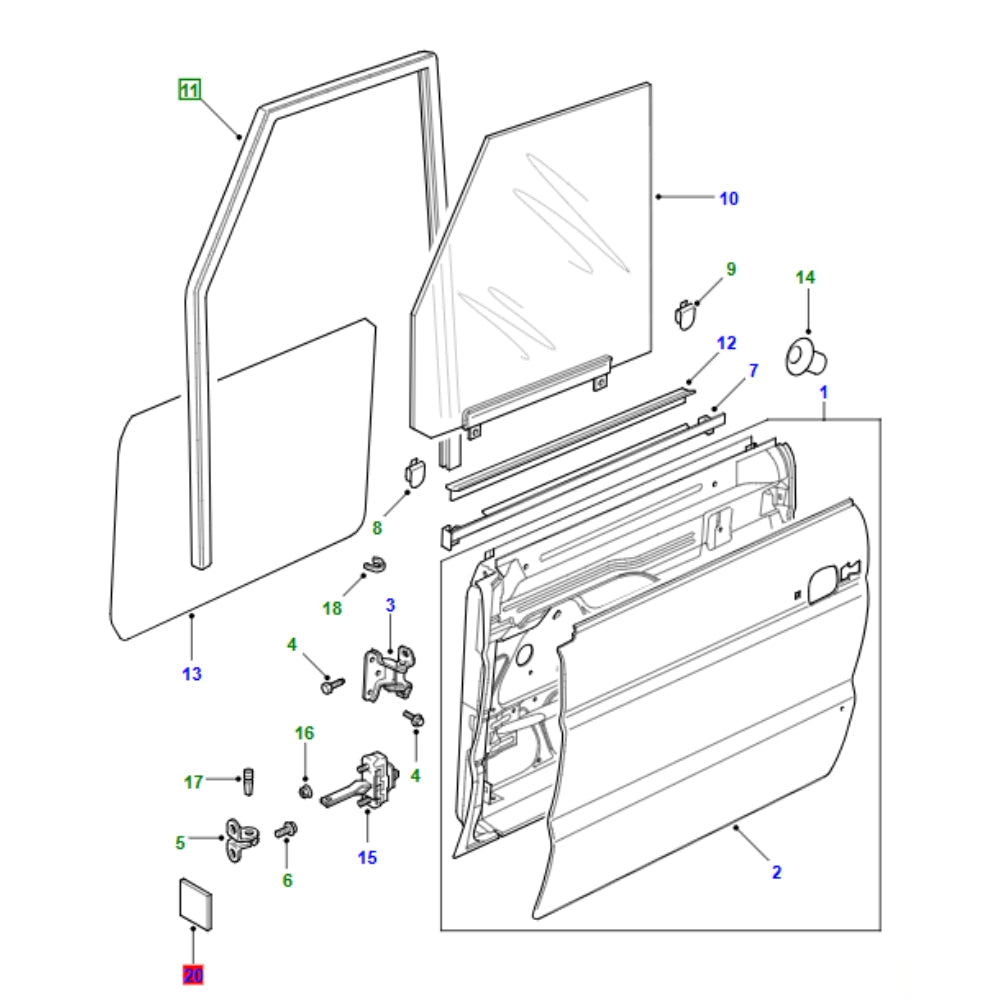 Coulisse de Vitre de Porte Avant - ALLMAKES