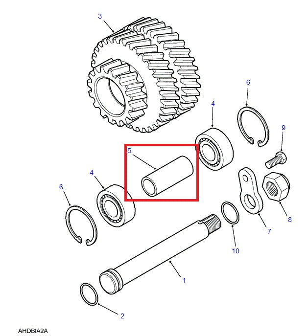 Transfer LT230 Bearing Spacer Bushing - 58.95mm - ORIGINAL LAND ROVER